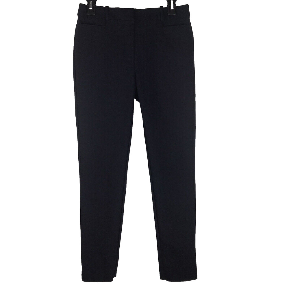 LOFT High Waist Skinny Dress Pants Navy Mid Rise Ankle Straight Leg Size 2